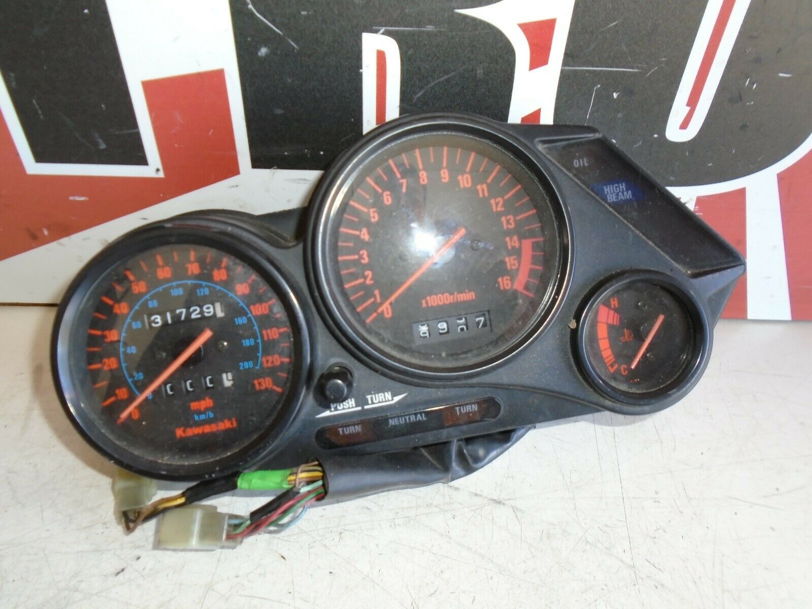 Kawasaki ZZR250 Clocks 1994 ZZR250 Instrument Panel 