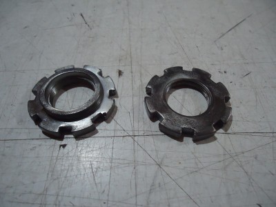 Kawasaki GPZ1100A Unitrak Top Steering Bearing Lock Nuts GPZ1100