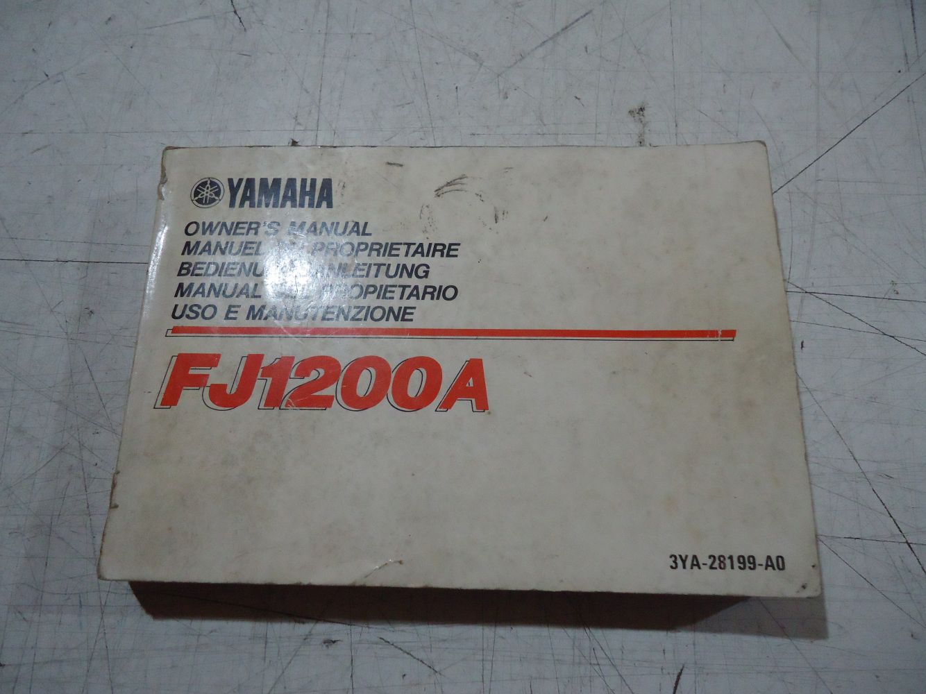 Yamaha FJ1200 Owners Manual Book FJ 1200